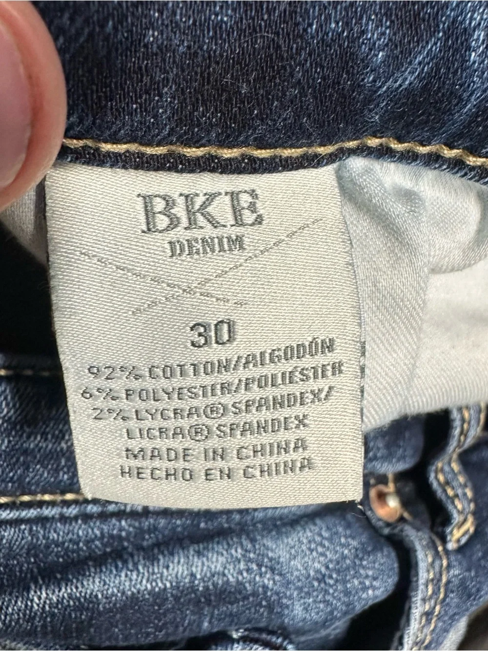 BKE Denim Dark Wash Cuffed Shorts